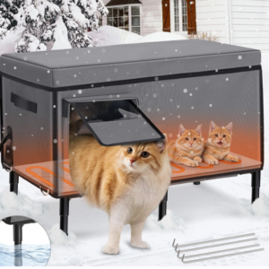 Large Heated Cat House for Outside Winter